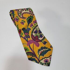 Vintage Banana Republic Safari & Travel Cotton Tie Floral Paisley USA